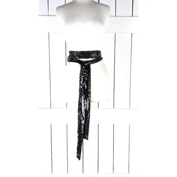 Accessories | Sequins Skinny Long Sash Tie Beltskinny Sequin  display picture 2